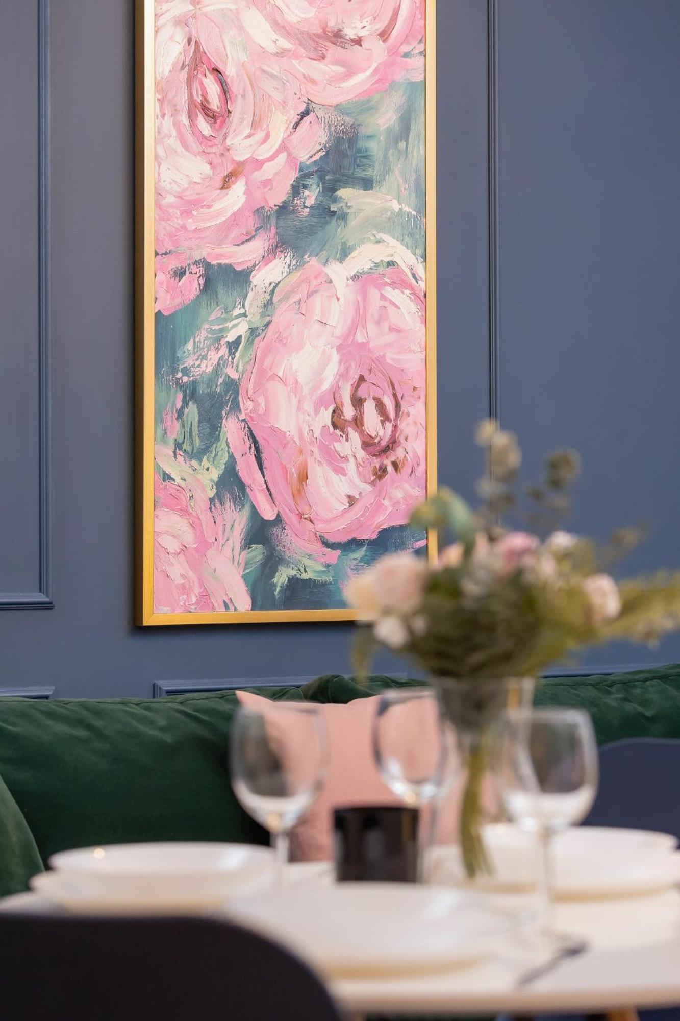 Blue And With Bright Pink Bedroom In By Renters Apartament *
